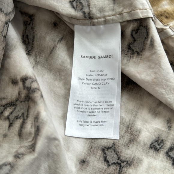 Samsoe Samsoe DEMI DRESS AOP CAMO CLAY size small - Picture 8 of 9